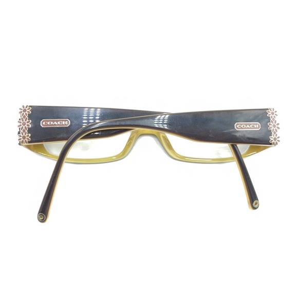 Coach Ileana 2017 Brown Tortoise Rectangular Eyeglasses Frames 47-16 135 Daisies - Picture 11 of 12